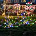 Garden Decor Solar Lights Outdoor,120LED Waterproof Colorful Solar Garden Lights for Christmas, Halloween Decoration,Yard, Patio, Porch,Flower Pot, Pathway (Pack of 2) (Multi-colored)