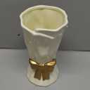 Bow Vase, White Flower Vase for Home Decor, White Ceramic Vases for Boho Style, 9.3 Inch Large Vases for Ideal Shelf/Table/Living Room Decor, Mothers Day Gifts