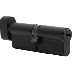 90mm (40/10/40) Oil Rubbed Bronze (Black Color) Replacement Euro Cylinder with 5 Keys (Dimple), Single Open Copper Lock Cylinder, Anti-Rust Corrosion Resistant