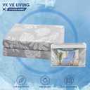 VK VKLIVING Cooling Blanket for Hot Sleepers Breathable Summer Blankets Q-Max 0.5 Arc-Chill Cooling Thin Blankets for Night Sweats, Lightweight Double Sides Cooling Blankets (King 90"x108" LightGrey)