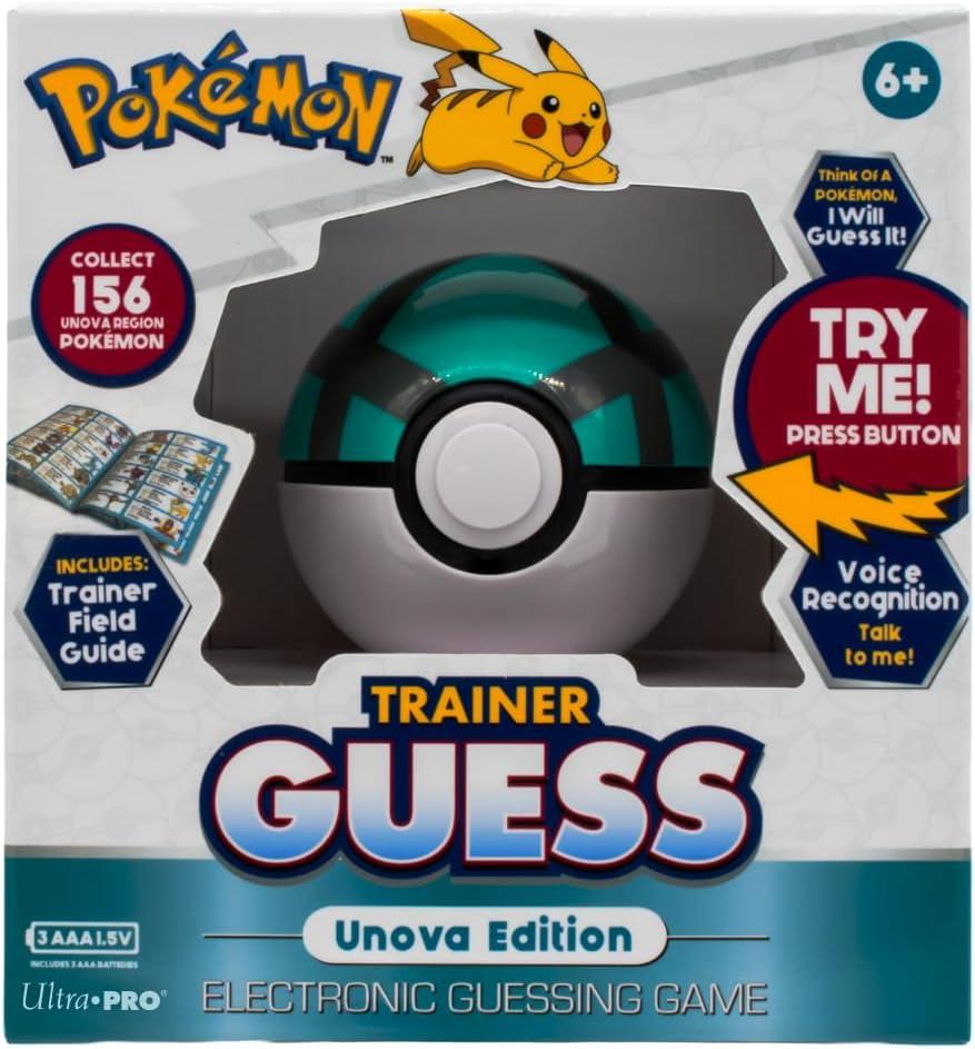 Ultra PRO Pokmon Trainer Guess: Unova Edition, I Will Guess It! Electronic Voice Recognition Guessing Brain Game Pokemon Go Digital Travel Board Games Toys - Talk to Your Poke Ball
