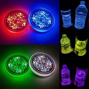 Multi-Color LED Cup Holder Light Monster 7 Color Modes 2 Pack