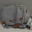 Pritent Diaper Bag Tote for Working Mom, Large Travel Diaper Tote for Mom and Dad with 14 Inch Laptop Sleeve, Mommy Maternity Travel Baby Bag for Boys and Girls, Grey