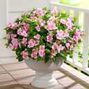 Waipfaru 10 Pcs Artificial Flowers for Outdoors, UV Resistant Faux Flowers for Outdoor Planters, Silk Impatiens Bouquet Pink Spring Artificial Plants for Garden Porch Patio Balcony Yard Decoration