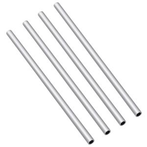 Aluminum Round Tube, 3/16" (5mm) OD x 1mm Wall Thickness Hollow Pipe, 12" Length Seamless Metal Straight Tubing, 4 PCS