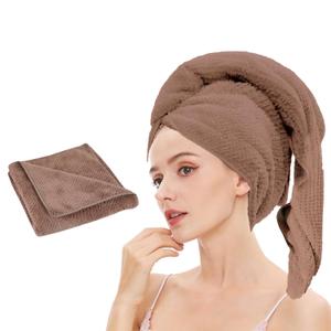 Microfiber Hair Towel Quick Dry Hair Towel Hair Drying Towels Suitable for All Kinds of Hair Ultra Absorbent Long and Thick Hair 24X48inch Dark Brown (1pc)
