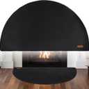 Fireplace Rugs - 26 X 46Inch Round Fire Resistant Fire-Proof Hearth Blanket Mat Carpet Protector for Fireplace for in Front of Wood Stove, Decks, Indoor, Outdoor, Fire Pit, Grill & Floor