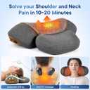 Upgraded Neck Massager Pillow, 3-in-1 Neck Massager, Traction Massage with Heat, Neck Pillow for Shoulder Pain, Deep Tissue Pain Relief,Rechargeable TheraPillow