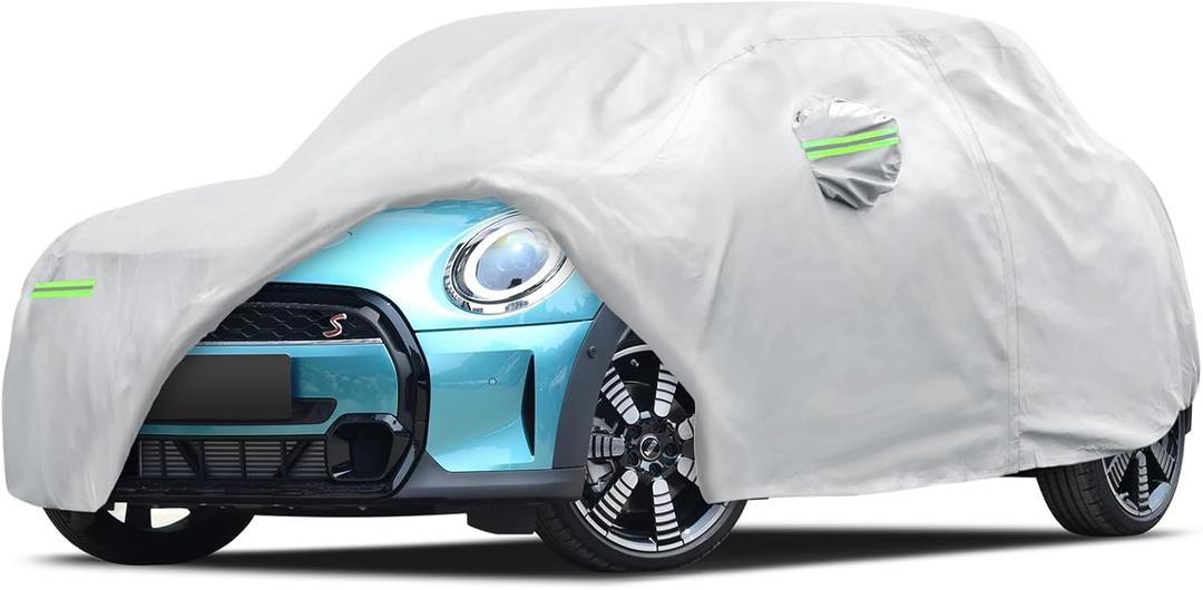 Car Cover Custom Fit for 2014-2026 Mini Cooper/Cooper S 2-Door, Migaven Waterproof Full Exterior Cover Sun Rain Protection with Door Zipper and Cotton Lining