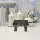 ULTECHNOVO Wooden Nativity Manger for Baby Jesus, 8.6-Inch Handcrafted Christmas Stable Decor for Indoor Tabletop, Rustic Religious Nativity Scene Ornament for Church & Home, Small Wood Crib for Holy