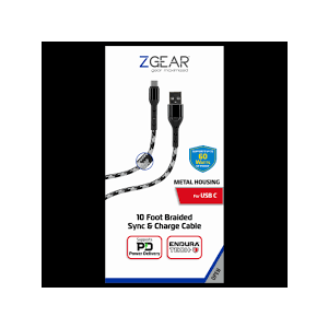 ZGEAR 10ft Enduratech USB-C Braided Cable