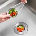 200 Pack Kitchen Sink Strainer Mesh Bag, Anti-Clogging Disposable Sink Drain Covers, Kitchen Essentials Sink Filter Nets, Fits Most Sink Strainers (4.0 x 4.0 Inch)