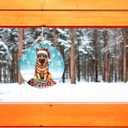 2 x Cute Christmas Santa Hat German Shepherd Dog Ceramic Ornament - Dog Christmas Ornaments - German Shepherd Gifts for Women