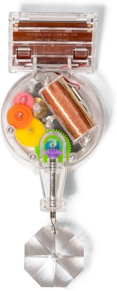 Kikkerland Solar Powered Rainbow Maker Prism Suncatcher, Fun Home Window Decor Unique Gift for Christmas & Birthdays Single Crystal