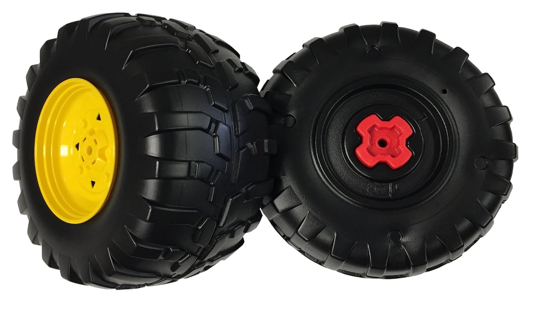 Peg Perego John Deere Gator HPX Rear Wheels Black Unfinished (3 x 3. inches /1 x 0 mm, 0 inches Offset) (Compatible with Peg Perego John Deere Gator HPX that were made before 2010)
