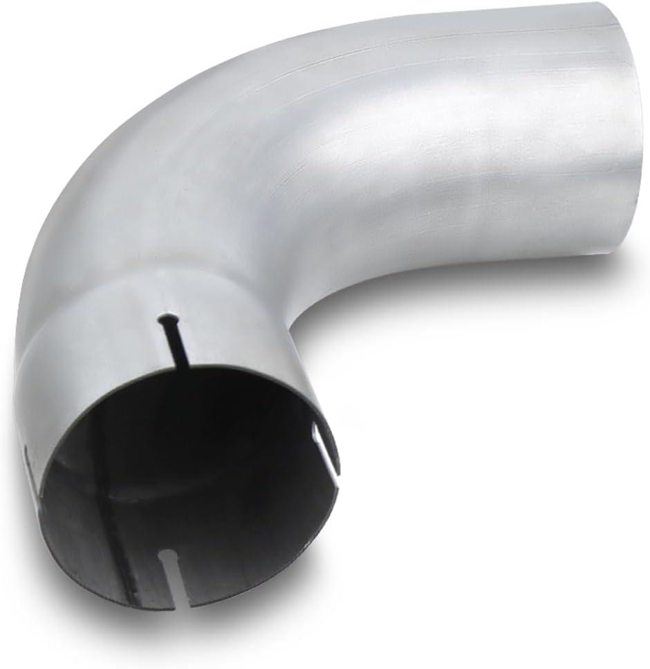 LCGP Exhaust 90 Degree Tube 4" OD,Exhaust Elbow 90 Degree 4" ID/OD Aluminized Steel Exhaust Pipe