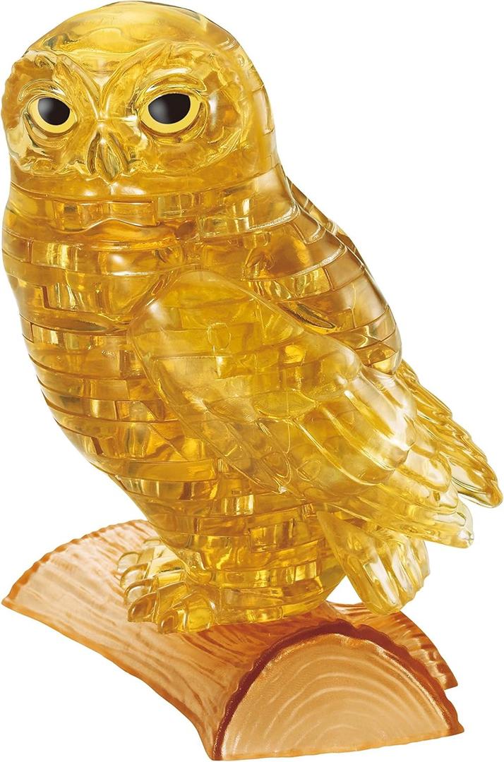 42 piece Crystal puzzle Owl Gold 3D Puzzle