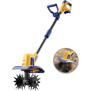 Cordless Tiller Cultivator Compatible with Dewalt 20V Battery(Tool Only), Electric Garden Tiller w/270 RPM, 48 Steel Tines, 8.7" Tilling Width, 6.3" Depth, Portable Rotary Tiller
