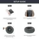 Bedsure ComfyFleece Donut Large Dog Bed - Washable Faux Fur with Corduroy Fleece & Anti Slip Bottom, Round Pet Bed with Removable Cover, Warm Grey, 36x36x8 inches