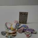 Hoteam 21 Pcs Baby Shower Games Include Baby Sock Hunt Sign and 20 Pair Small Cotton Socks Wooden Table Sign with Holder for Boy and Girl Gender Reveal Party Favors(Fresh Style) (Bee)