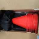 Skylety Traffic Cones and Racing Checkered Flags Set-include 12 Plastic Traffic Cones,12 Flags with Sticks,31 ft Checkered Pennant Banner and 9.8 x 2 ft Racetrack Floor Running Mat