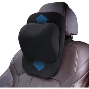ZATOOTO Adjust Height Car Neck Pillow, Memory Foam Headrest Neck Support Pillow Adjustable Neck Pain Relieved Headrest Driving Seat Cervical Support