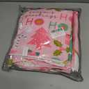 Erosebridal Pink Christmas Bed Sheets, Cartoon Santa Claus Sheet Set Twin for Kids Boys Girls Women Bedroom, Snowman Pine Fitted Sheet + Christmas Tree Cute Deer Top Sheet + 1 Xmas Decor Pillow Case