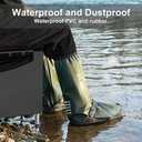 Waterproof Shoe Covers Rain Boot Cover for Men and Women (Large, Blackish Green)