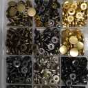 132 Sets Leather Snap Fasteners Kit, MSDADA 12.5 mm Metal Button Snaps Press Studs with 4PCS Fixing Tools, Sewing Snaps for Clothes Leather Craft Bracelets Jeans Wears Jackets Bags Belt