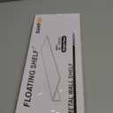 Danpoo Adhesive Floating Shelf for Wall Storage, Metal Wall Shelf for Bedroom/Living Room/Kitchen/Bathroom, Display Shelf for Collectibles(Silver, 12")