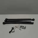 Black Curtain Rods 2 Packs for Windows 31"- 46", Decorative Drapery Rod Adjustable by Splicing, 5/8 inch Small Curtain Rod for Bedroom, Living Room, Kitchen and Outdoors