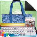 American Mahjong Set with Mat and Racks, 166 Melamine Tiles, 22.04 x 22.04 inches