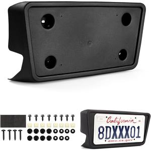 Custom Fit for License Plate Bracket Chevy Silverado 2013 2012 2011 2010 2009 2008 2007 Replacement Front License Plate Frame Black Accessories (68274215AE)