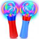 ArtCreativity Light Up Wand for Kids, Set of 2 LED Light Up Toys with Flashing Lights, Fun Light Spinning Toys, Sensory Toy for Kids with Autism
