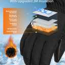 2 x RIGWARL Winter Gloves Waterproof for Cold Weather, Warm Snow Gloves Men Women, Skiing Glove with Touchscreen Fingers for Hiking Running (Medium, 123 Colder-(80% Warm)-black)