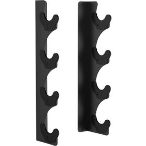 Barbell Rack Single Hook Wall Mount Heavy Duty Vertical Barbell Holder Weight Bar Holder for Olympic Barbell, Curl bar, Commercial or Home Gym Accessory (4 bars)