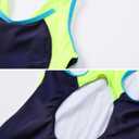 J.E Sterguard Athletic Girls' One Piece Swimsuits Girls Bathing Suits Pro for Practice Black Girl Swimsuit Size 6-16 1880-HP (Blue)