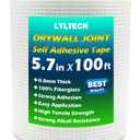 LYLTECH Drywall Joint Tape- 5.7in X 100 ft,13 MESH,100% Fiberglass,Heavy-Duty Self-Adhesive Wall Crack and Seam Patch