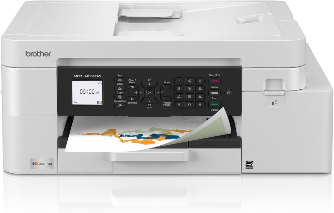 Brother INKvestment 4355 Wireless Color Inkjet All-in-One Printer with 1.8 Color Display and Manual Feed Slot | Includes Refresh Subscription Trial(1) (MFC-J4355DW)