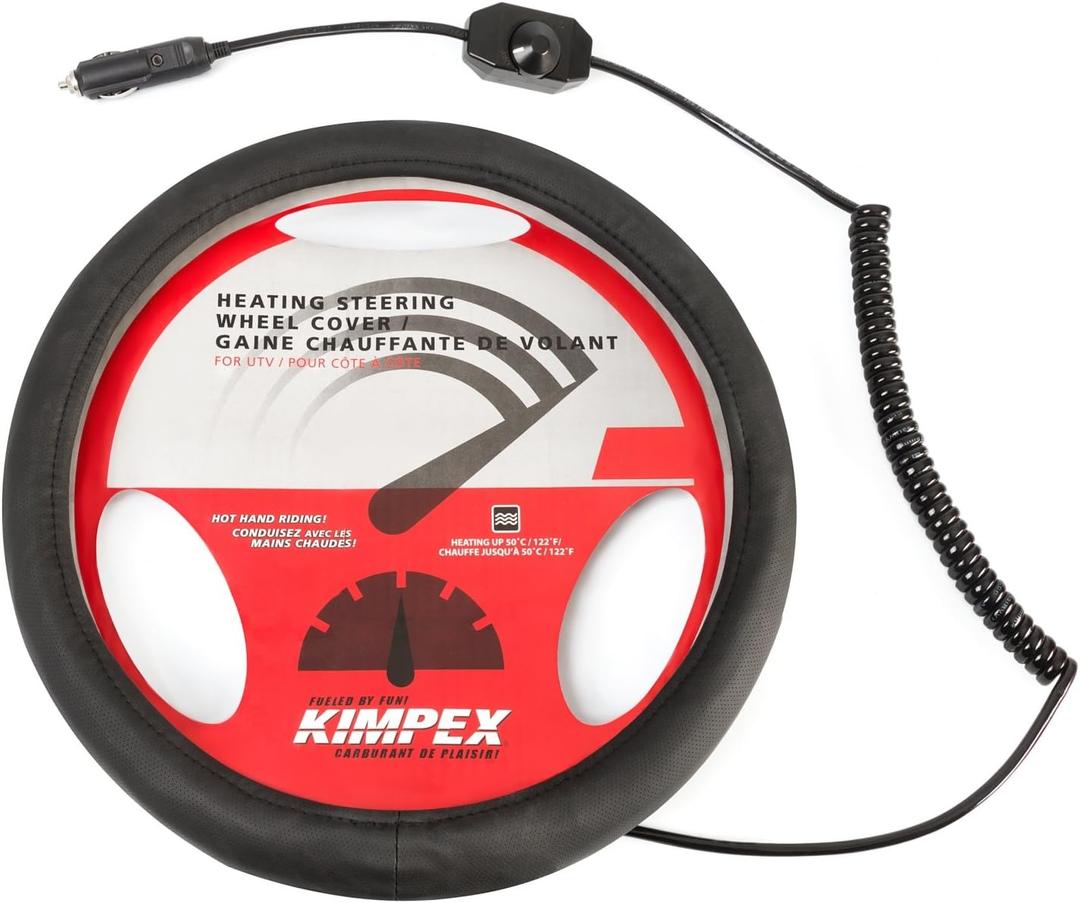 Kimpex 950491 Heated Steering Wheel Cover, Black