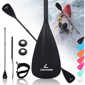 LEDONNE SUP Paddle 2-Piece Adjustable Kayak Paddle Floating Lightweight Paddle Board Oar with Aluminum Alloy Shaft and 2 Nylon Blades Best Price Based on Our 3 Million Sets Per Year 500 bought monthly (2 Full Paddles & 1 missing end of paddle)