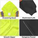 TICONN Safety Hoodie Jacket, High Vis Reflective Safety Fleece Hoodie, PPE Gear for Cold Weather Meet ANSI III, XL