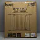 keny 29.7"-46" Baby Gate for Stairs, Auto Close Dog Gates for Doorways, Pressured Mounted No Drilling Pet Gate Extra Wide, One-Hand Opening Dual Lock Stair Gate, Indoor Kids Necessities, Black (29.7-46"Wide,30"Tall, Black)