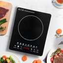 Portable Induction Burner, 2200W 110V Electric Induction Countertop Burner with Touch Panel and LCD Display, 8 Cooking Preset Programs, Power & Temp Adjustable, Hot Plate Cooker with 3-Hour Timer