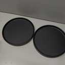 2 Pack Ceramic Plant Saucer Pot Tray 8 Inch, Planter Saucers 8 Inch for Indoors Outdoor, Durable Sturdy Flower Drainage drip Water Tray for Glazed Pots Base (8.5 Inch-Black)