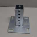 Square Sign Post Anchor Base for 1-1/2" x 1-1/2" Sign Post, Surface Mount Flange Base, 1 Pack