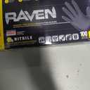 Raven Powder Free Nitrile Disposable Gloves | 7 Mil - Med | Latex Free, Chemical + Puncture Resistant, Textured Grip, Single Use | for Automotive, Industrial, Janitorial, MRO, Food Service | 66517 (Medium)