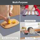 Stove Top Covers for Electric Stove,28 x 20 Silicone Stove Cover Mat, Heat Resistant Glass Cooktop Cover,Ceramic Stove Protector,Flat RV Range Stovetop Protector Pad, Dish Drying Mat for Kitchen,Grey