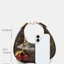 RoseSeek Women's Cute Retro Hand Bag Top Handle Hand Bags Pu Leather Hand Purse with Cherry Decor