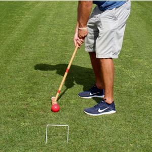 Driveway Games Portable Croquet Set.Wood Mallets, Balls, & Bag.
